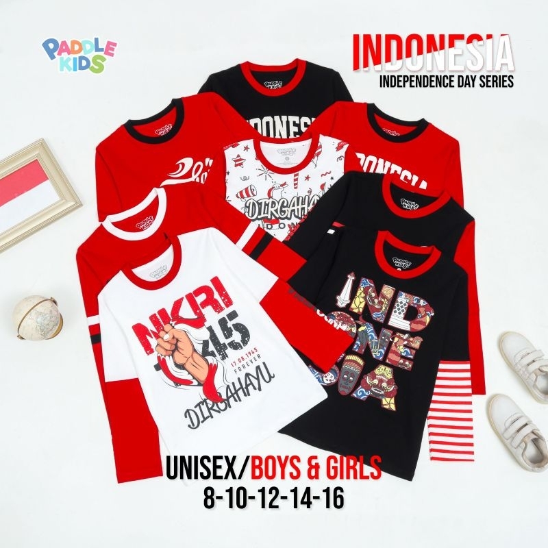 เสื้อยืดวัยรุ่นประกาศอิสรภาพ || 8-16 Years Old Boy & Girl เสื้อแขนยาว By PaddleKids