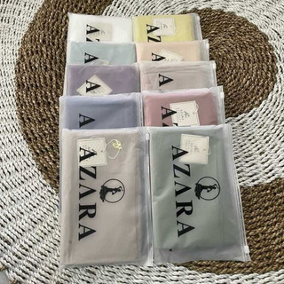 Hijab Segi Empat Paris Premium Metal Logo Ori Azara | Jilbab Segi Empat Paris Azara Premium logo az