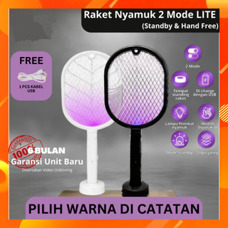 Raket Nyamuk Elektrik Charge Original Awet Murah Tahan Lama Usb 2in1 Standing perangkap nyamuk Electronic Mosquito Killers