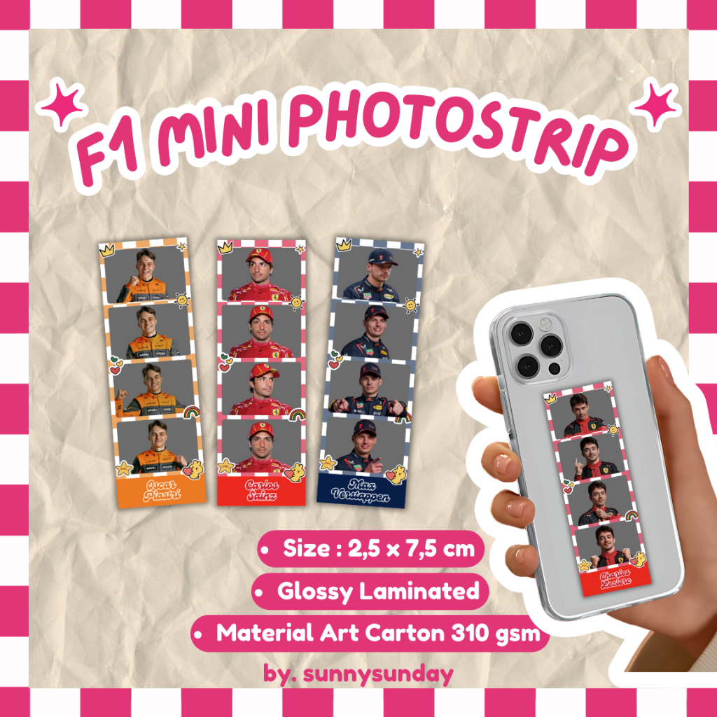 [CHECK SLIDE 2] Formula One Merch Driver F1 Mini Photostrip