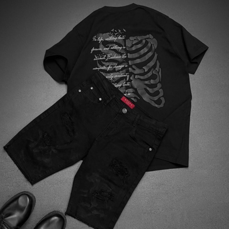 Rucas Black Crystal Jeans S15 //Rucas Black Crystall Jeans Short S15