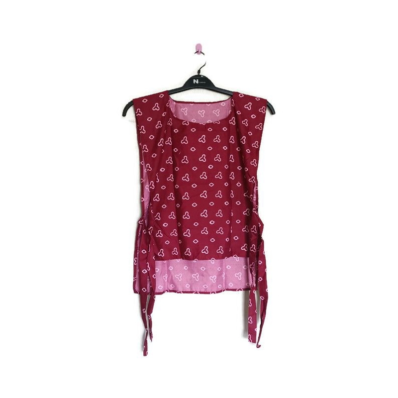 MERAH (TRENGGINAS PART III JUMPUTAN BATIK) BATIK VEST OUTER BATIK VEST ORIGINAL JUMPUTAN สีแดงสีดํา