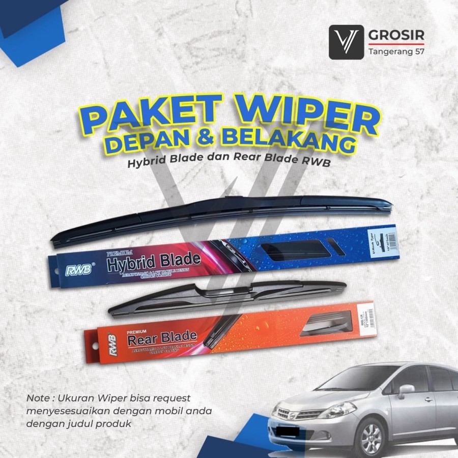 RWB NISSAN KICKS แพ็คเกจปัดน้ําฝนหน้าและหลัง 3 ชิ้น