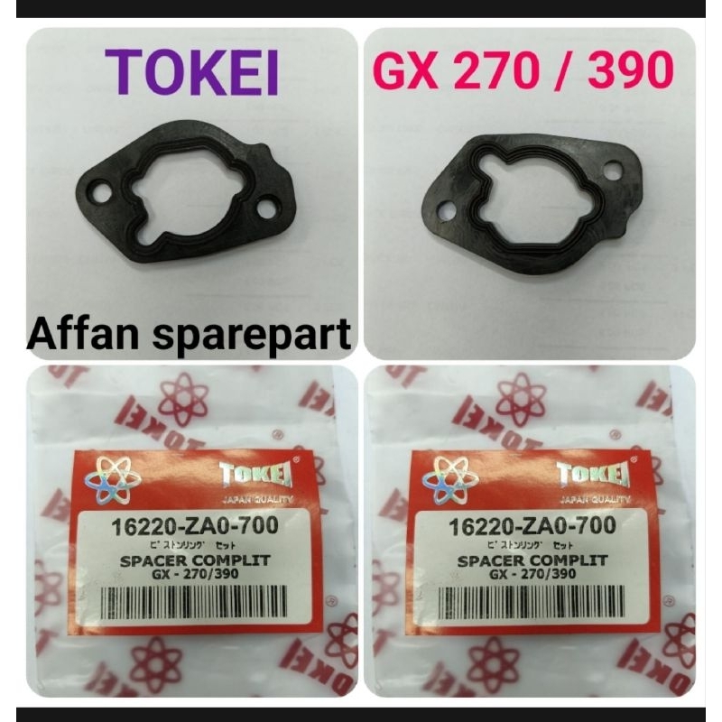 HONDA GX 270 / GX 390 CARBURETOR SPACER ORIGINAL TOKEI