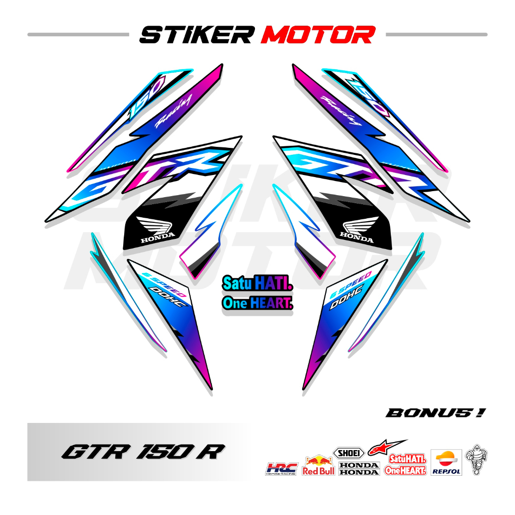 GTR02 STRIPING STICKER HONDA SUPRA GTR 150 RS150R WINNER V1 สติ๊กเกอร์ HONDA RS150R WINNER V1 สติ๊กเ