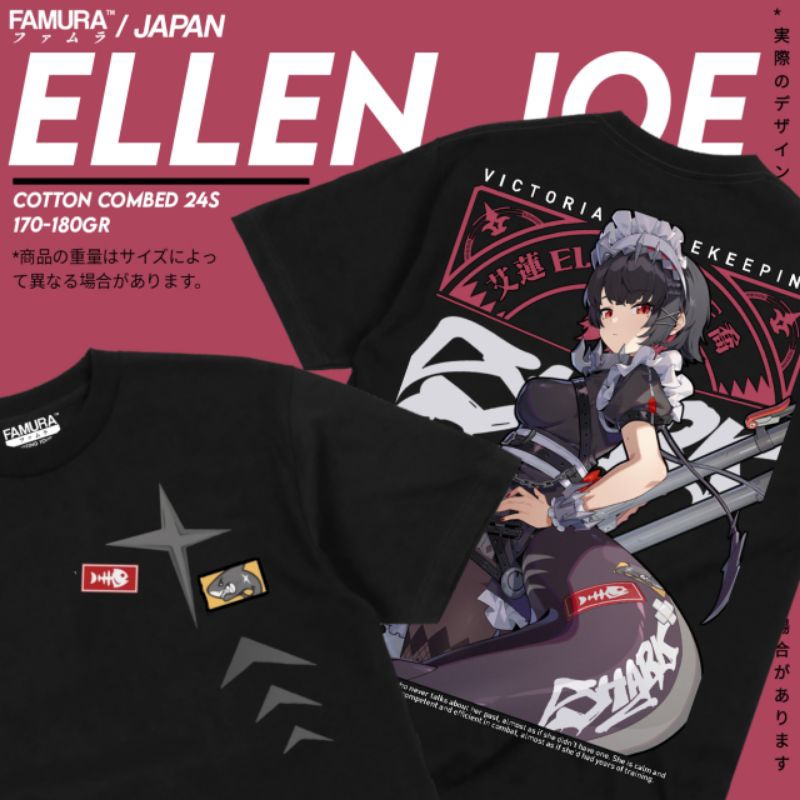 FIMURA T-Shirt Ellen Joe ZZZ Game Shirt - Zenless Zone Zero