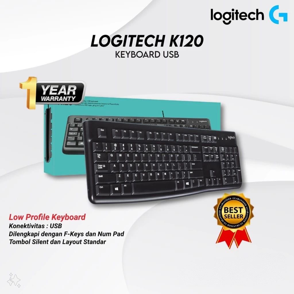 Logitech K120 USB Keyboard Original รับประกันอย่างเป็นทางการ 100% 1 ปี