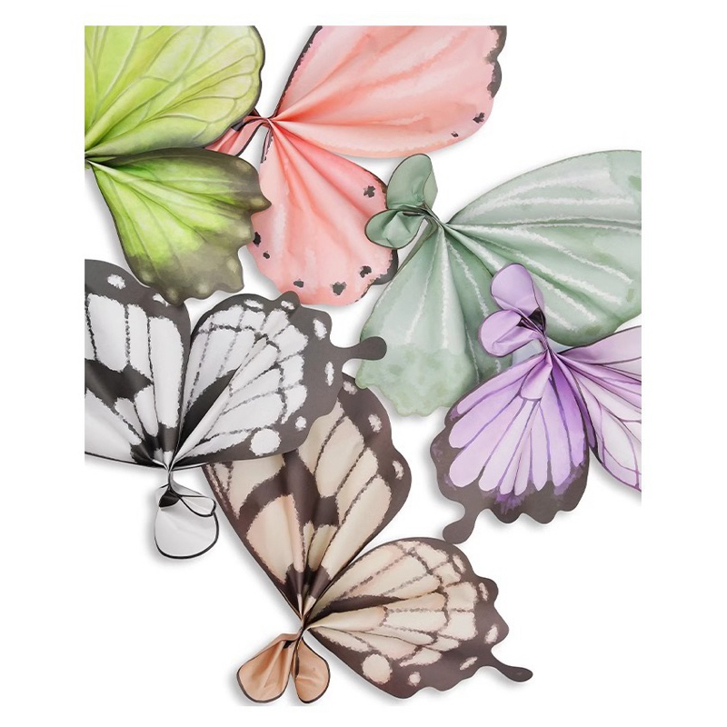 (1 แพ็คกระชอน 20 แผ่น) BUTTERFLY WRAPPING PAPER BUTTERFLY BOUQUET PAPER FLOWER BOUQUET