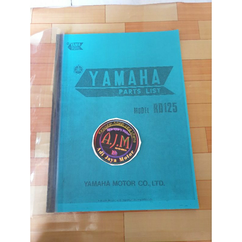 Rare Yamaha Rd 125 Rd125 Copian Catalog Part Book