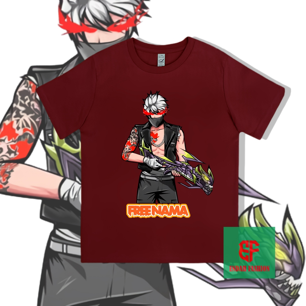 Free FIRE เสื้อยืดเด็ก FF GENJI FF X KAKASHI Hair