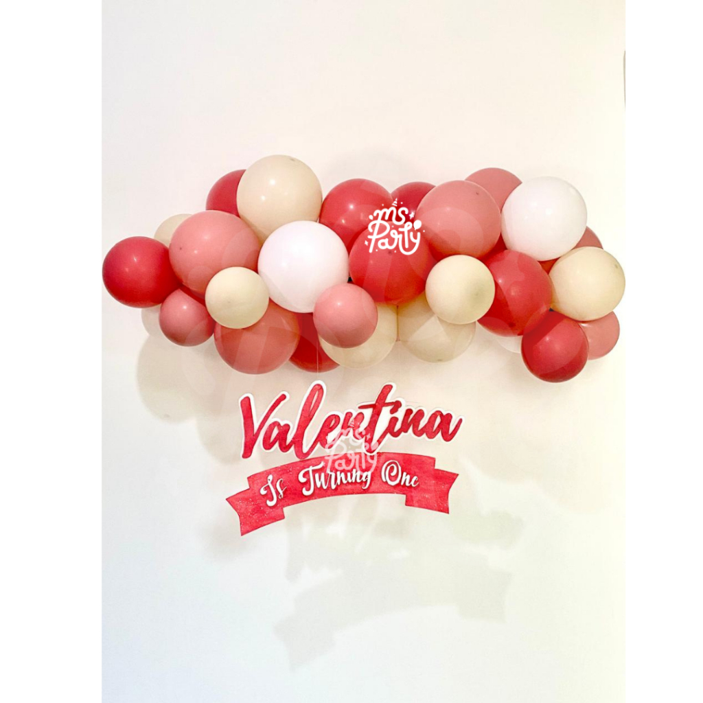 MS.PARTY DIY DECORATION SET GARLAND / GARLAND BALLON + CUSTOM NAME