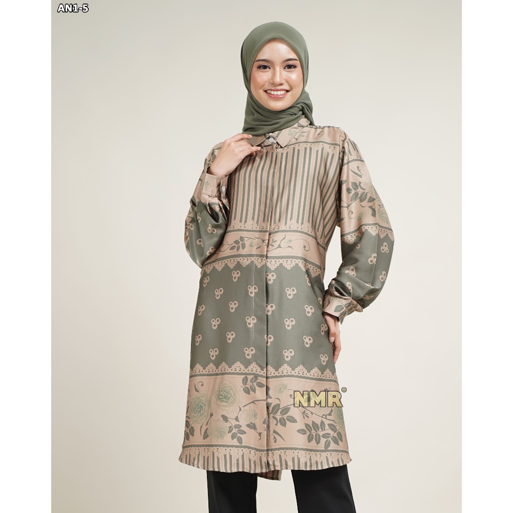 KEMEJA NMR Blouse Armn Silk AN1-5 (คอปกเสื้อ)