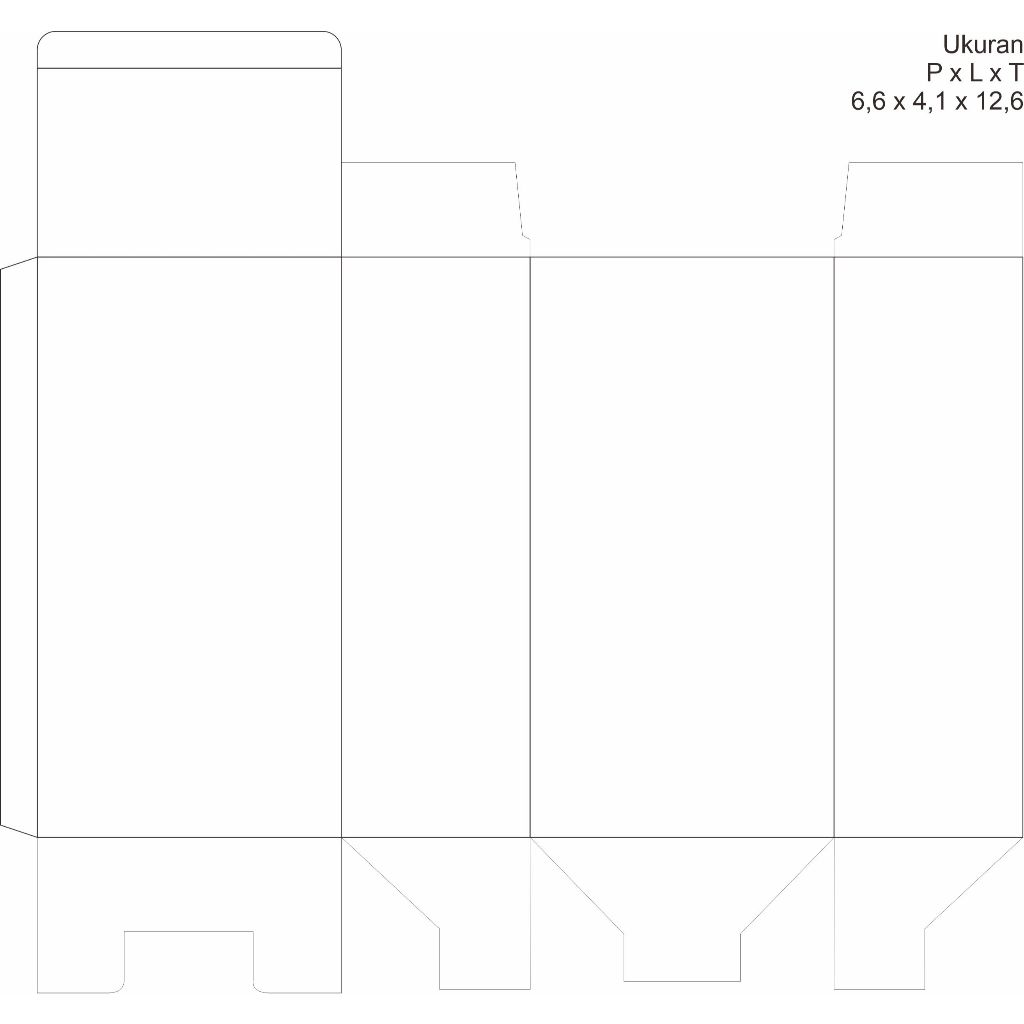 กล่องธรรมดา ขนาด L x W x H = 6.6 x 4.1 x 12.6 ซม