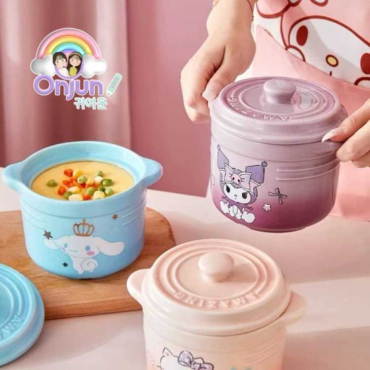BOWL WITH LID SANRIO 600ML / RAMEN BOWL / SANRIO WITH COVER เซรามิค 6-INCH STEW POT AVAILABLE