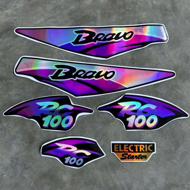 สติ๊กเกอร์ Suzuki bravo rc100 Striping