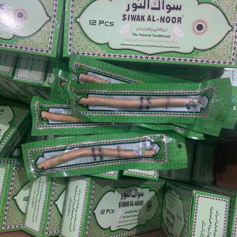 Original ธรรมชาติ Al-NOOR Miswak Miswak ไม่มีสารกันบูดต่อ 1 ชิ้น