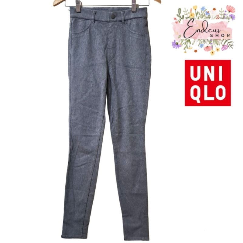 UNIQLO HEATTECH กางเกงยีนส์ผู้หญิง SIZE S GREY