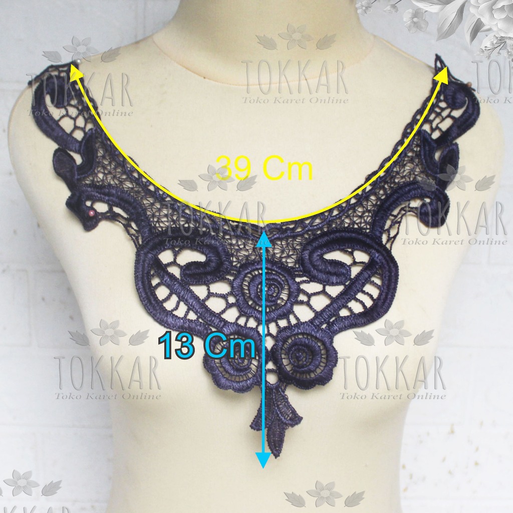 UNGU (Per piece) AP673 ปกปักสวย / ผ้าผูกคอสวย สีม่วงเข้ม