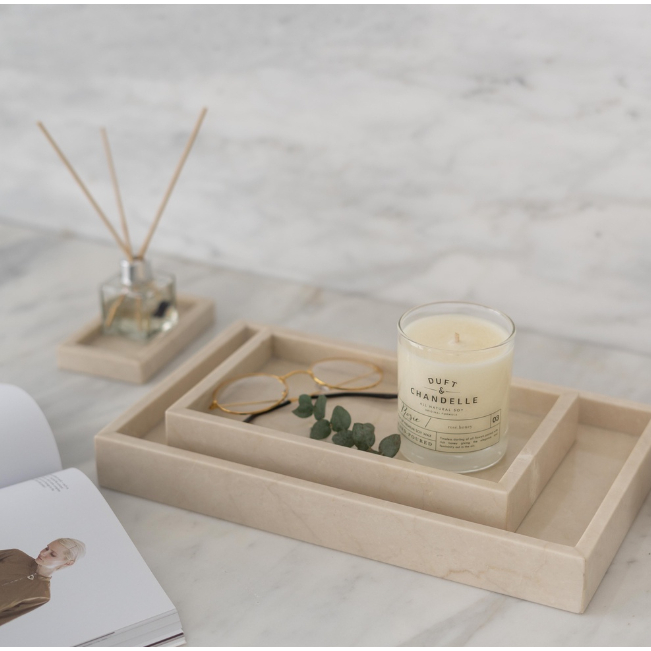 ถาดหินอ่อนครีม ถาดหินอ่อน 30CMX 10cm/Qira beige Luxury
