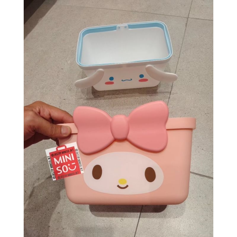 MINISO x SANRIO ตะกร้า / ตะกร้าเก็บของ SANRIO Series (CINNAMOROLL / MY MELODY / HELLO KITTY) 24.7x15
