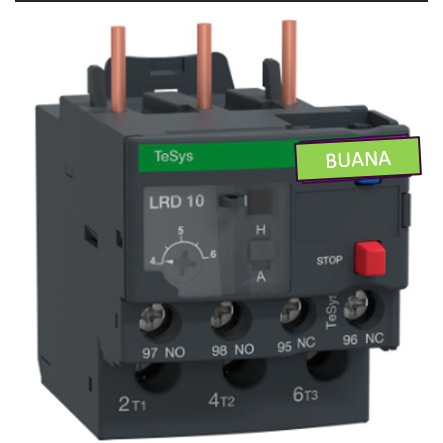 รีเลย์โอเวอร์โหลดความร้อน 4-6 A LRD 10 TOR LRD10 โอเวอร์โหลด 4-6A Schn*ider