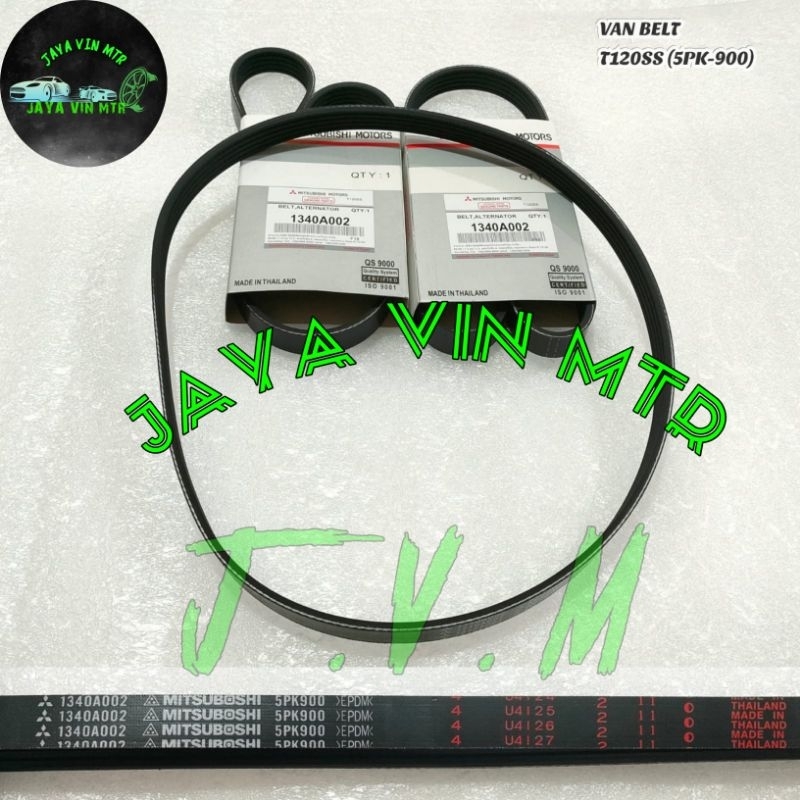 สายพานพัดลม สายพานรถตู้ Mitsubishi T120ss 5Pk 900 1340A002 เดิม
