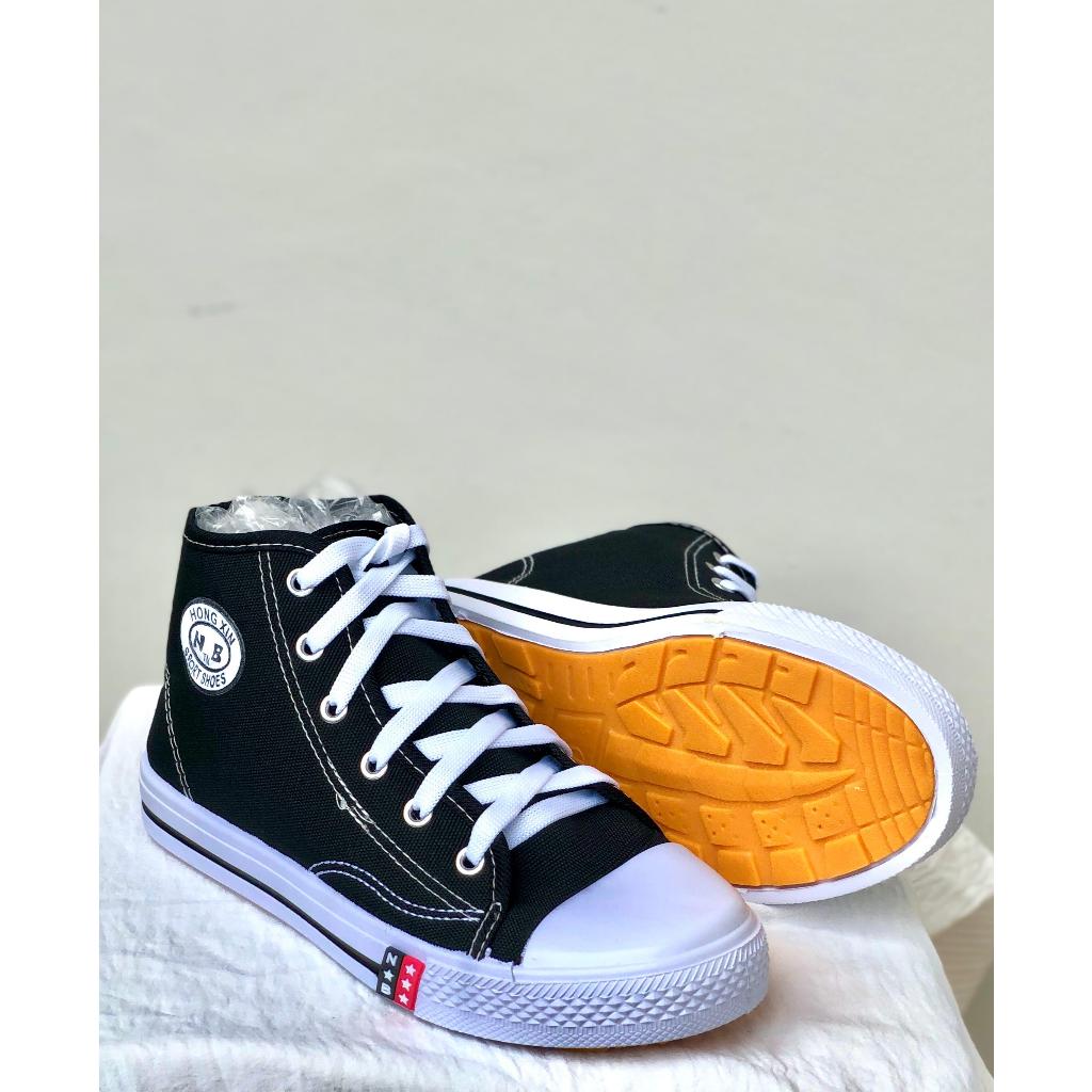 Hitam Nb School Shoes Boys Girls School Shoes Plain Black