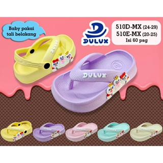 Diago DULUX 510D MIXUE Flip Flops สําหรับเด็กชายและเด็กหญิงตัวอักษร MIXUE 24-29