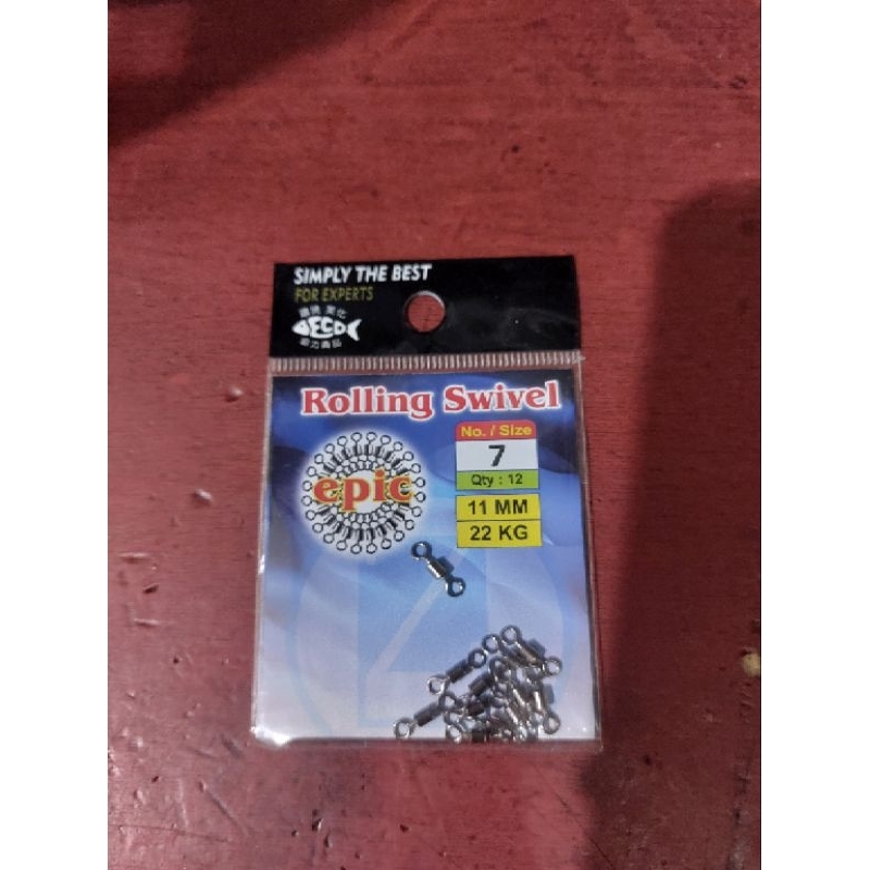 Epic Kili-Kili Rolling Swivel Number 7 Test 22kg ยาว 1.1cm เนื้อหา 12 ชิ้น