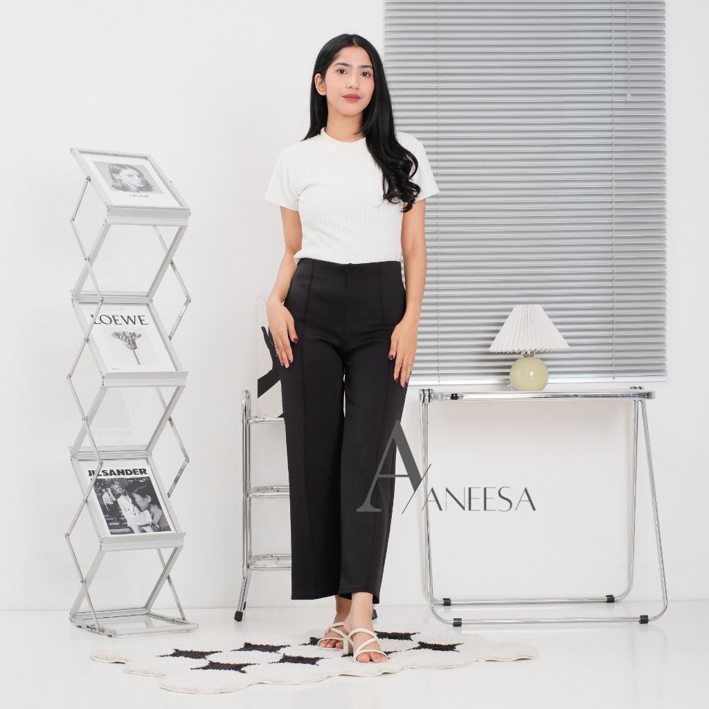 Aneesa Wear กางเกง Culottes ลายดําน้ําสําหรับผู้หญิง