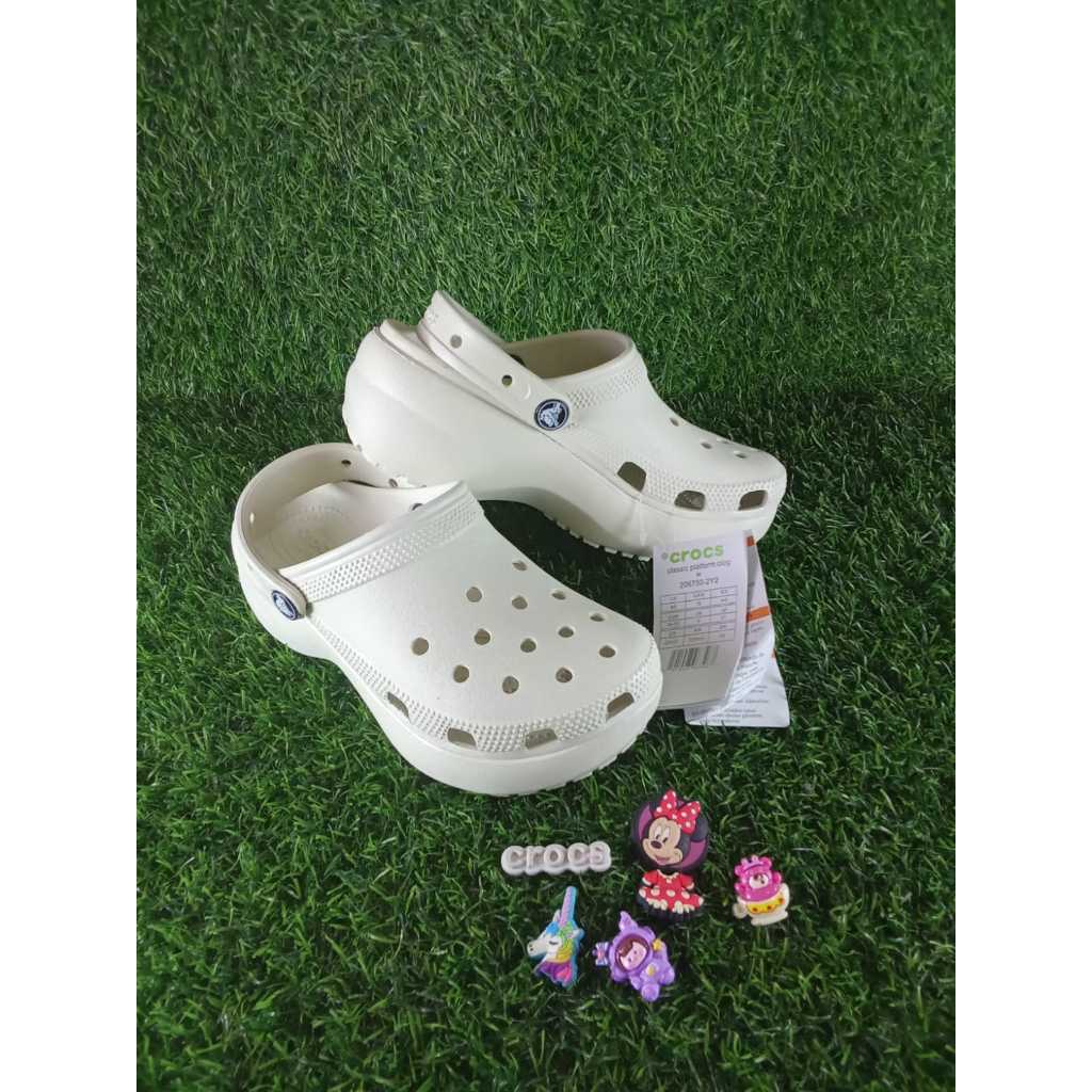 Original PLATFORM CROCS SANDALS / SANDALS - BONE