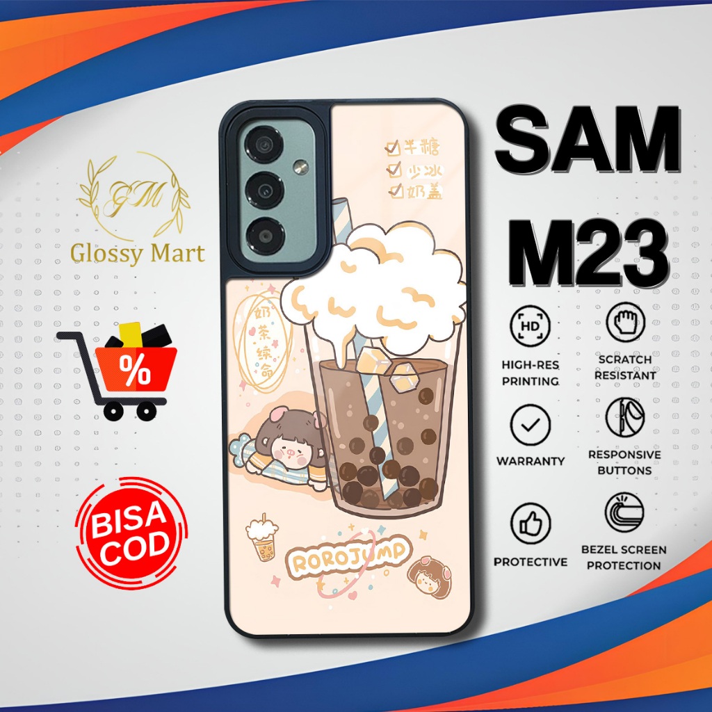 เคส Samsung M23 รุ่นใหม่ล่าสุด - เคส Samsung M23 - Boba Cute - Softcase Hardcase Glossy - เคส Samsun