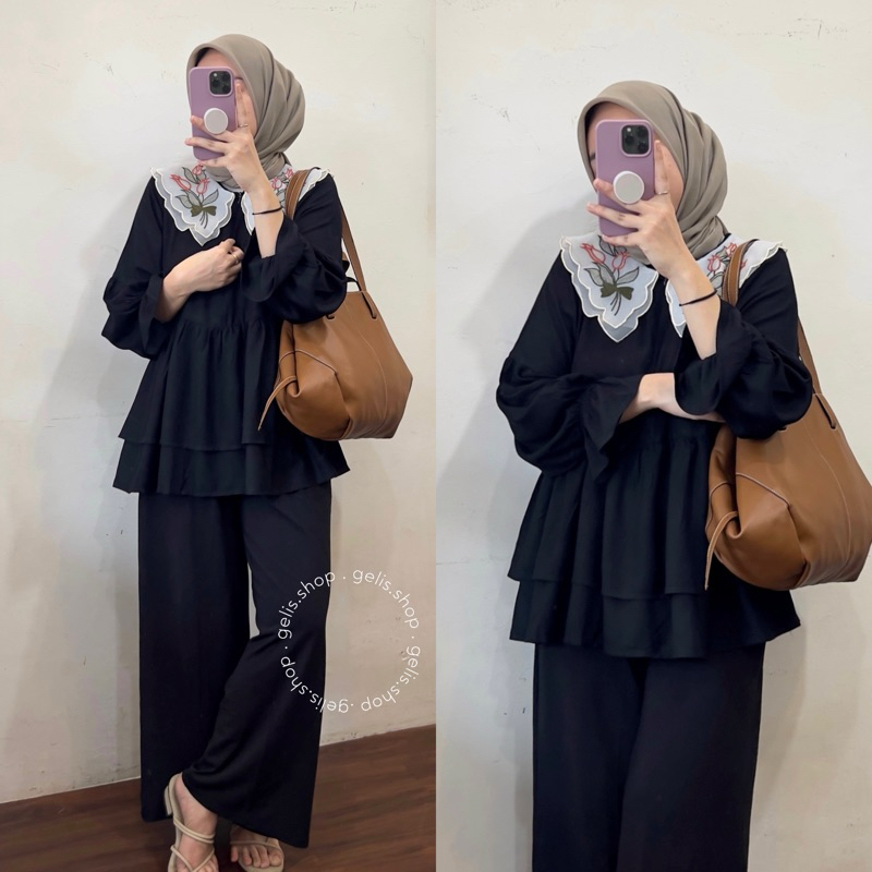 Kemeja Elma BLOUSE เสื้อเชิ้ตปักคอปกเกาหลี