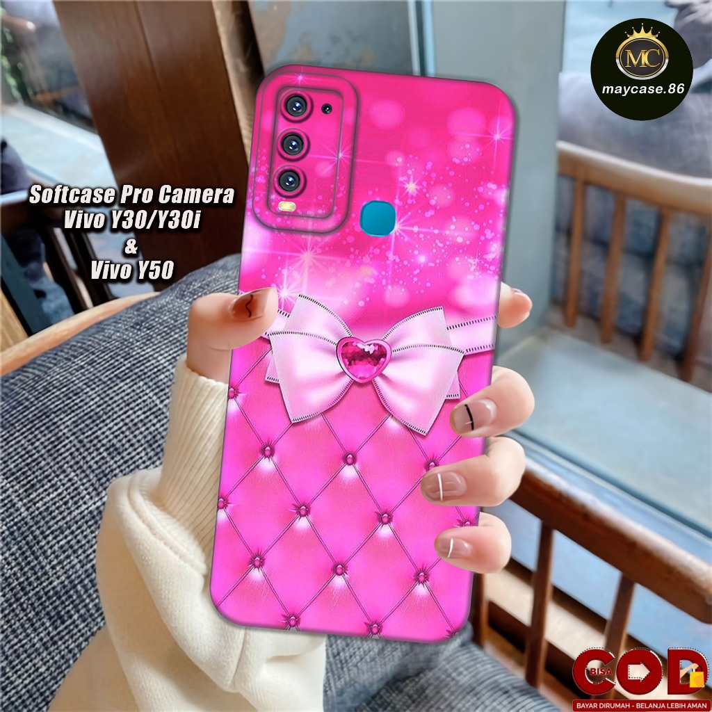 Softcase VIVO Y30/ Y30i/ Y50 4G 2020 ซิลิโคน Pro ปลอกกล้องยางสีดํายืดหยุ่นและหนา - ตัวป้องกันกล้อง H