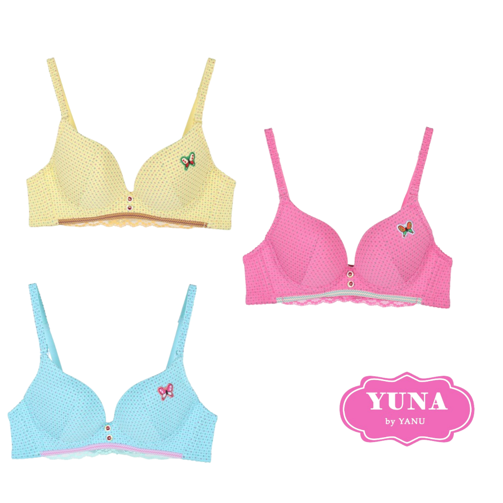 KATUN YANU x KKY (3-6 ชิ้น) KKY บราผ้าฝ้ายลวด 005 | ขนาด 32B-36B