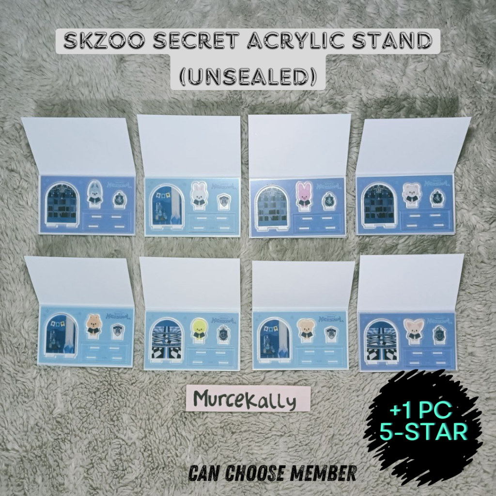 [ACRYLIC+พีซีดาว 5 ชิ้น] MAGIC SCHOOL SKZOO SECRET ขาตั้งอะคริลิก/OPENED