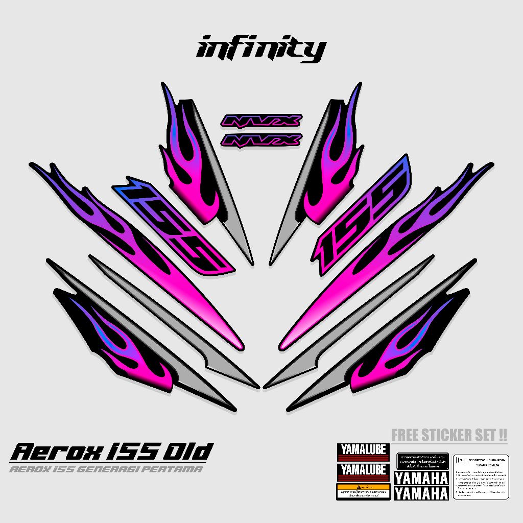 STRIPING AEROX LAMA 155 MOTIF 34 / สติ๊กเกอร์ AEROX OLD 155 VVA / สติ๊กเกอร์ AEROX 155 VVA UNIK / สต