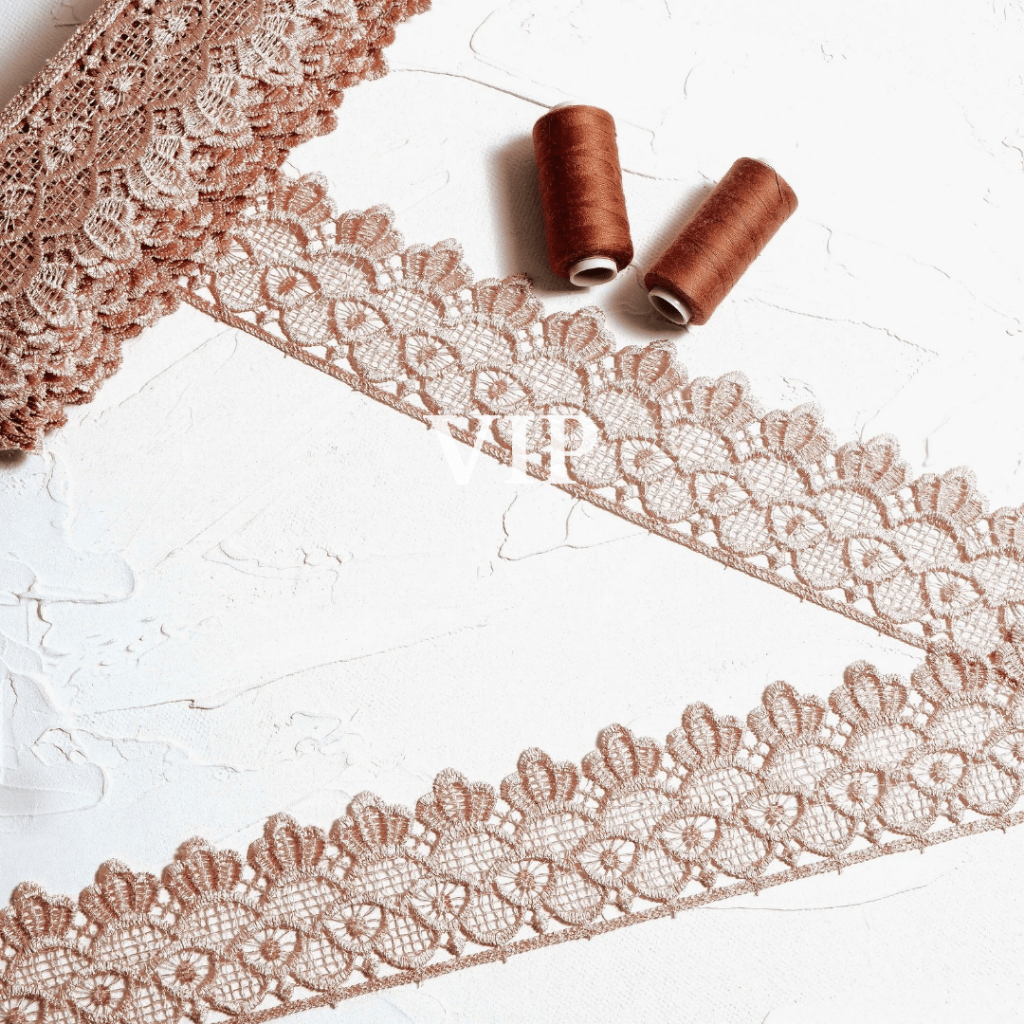 VIP Lace 9 V1342 ลูกไม้ปัก Giper Lace ต่อม้วน