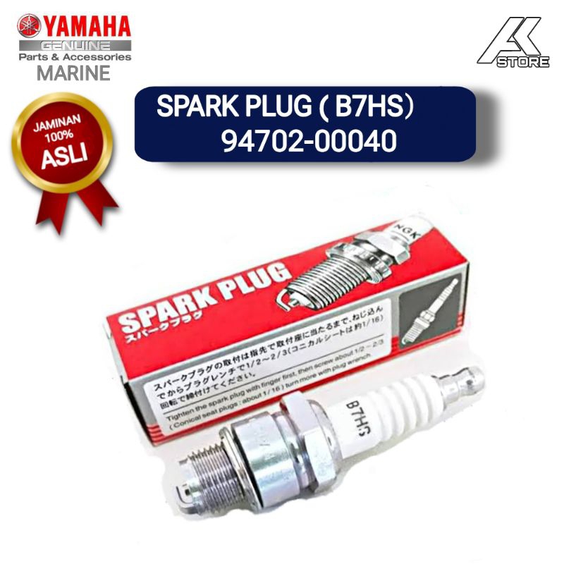 MESIN B7HS SPARK PLUG | หัวเทียนเครื่องยนต์นอกเรือยามาฮ่าญี่ปุ่นดั้งเดิม