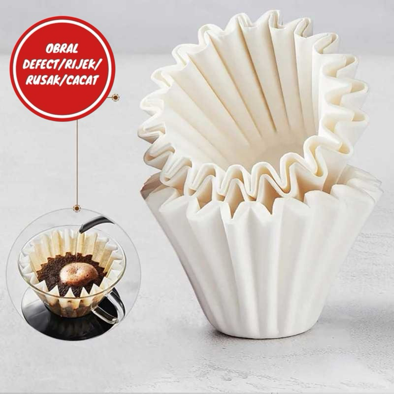 กระดาษกรองเวฟ โวลต์60 110มม 8-12 ถ้วย 100 ชิ้น - เช่น110ม