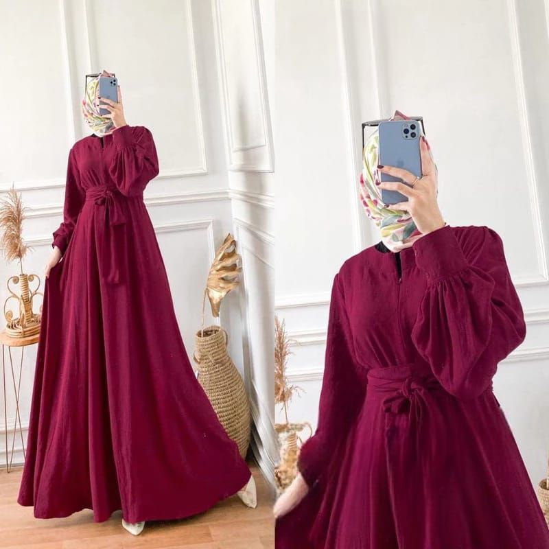 Delisa DRESS TEENAGER GAMIS CRINKEL AIRFLOW SIZE SML XL JUMBO DRESS BUSUI LATEST