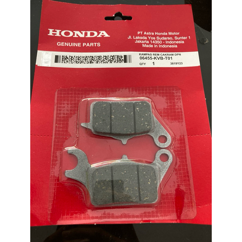 ผ้าเบรคหน้าสําหรับ Beat Fi, Scoopy, Vario 125, Spacy 06455-KVB-T01