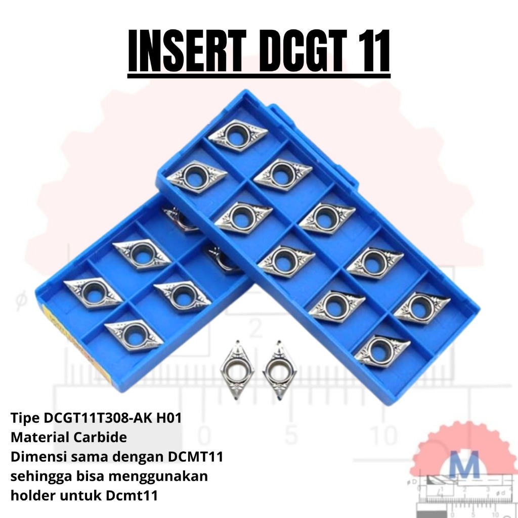 DCGT 11 T3 08 สิ่วเครื่องกลึงอลูมิเนียม DCGT11 T308 AK H01