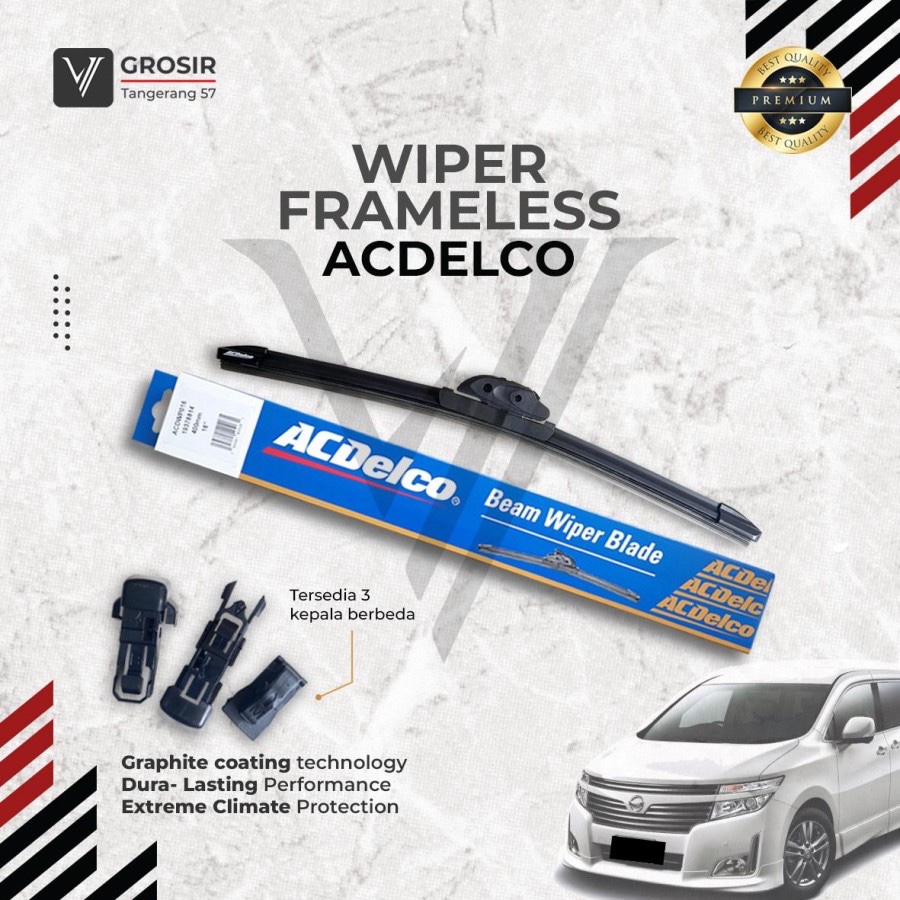 ACDELCO Wiper Elgrand E52 2010-2021 26-16 Frameless Beam