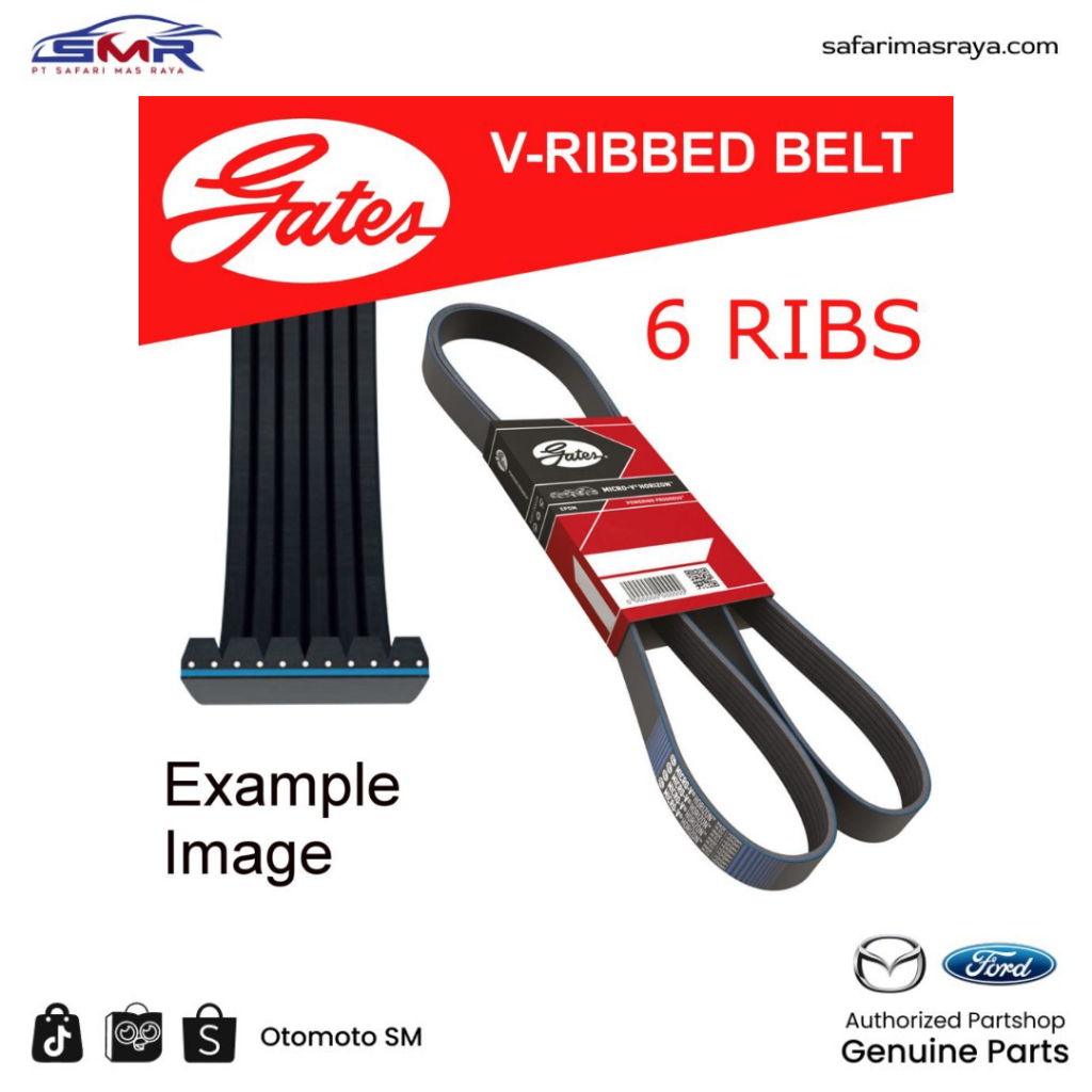 V-BELT สายพานพัดลม Mazda 2 Old Non Skyactive GATES 6PK1840
