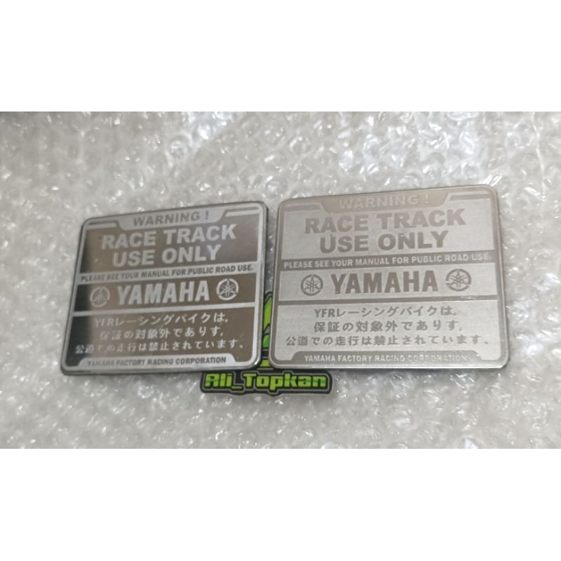 Stainless Warining Yamaha Dashboard Mio Lexi Emblem