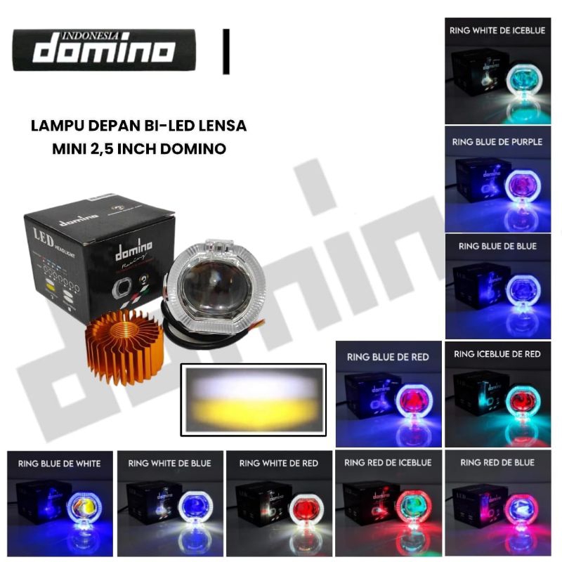 Domino Projector Bild BI-LED Cut Off Mini 2.5 นิ้ว D2 D3 Far Near 30 วัตต์กันน้ํา Plus Devil Univers