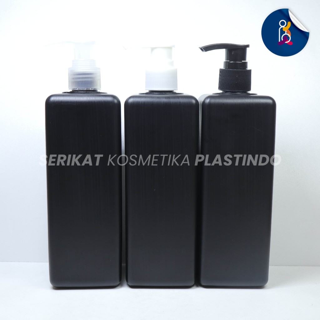 500ML HDPE BLACK BOTTLE N24 หมวกปั๊มโลชั่นสีดําและสีขาวธรรมชาติ N24