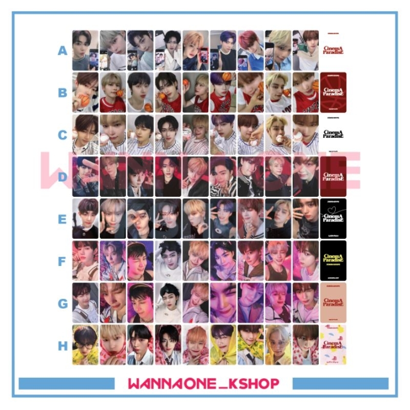Photocard ZB1 อัลบั้ม zerobaseone ของสหรัฐอเมริกา