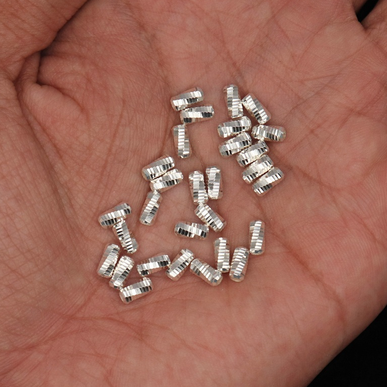 EXCLUSIVE 925 SILVER MATERIAL SPACER IN THE SHAPE OF A DISCO CUTTING CYLINDER | SPACER BEAD BRACELET